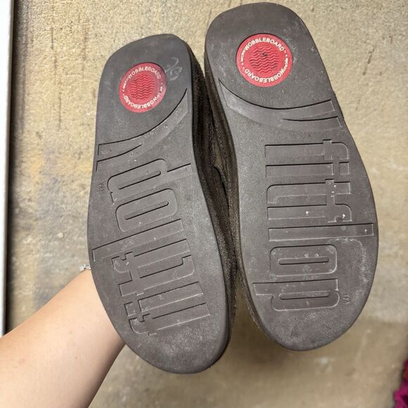 Fitflop Dash Suede Ankle Boots Womens Size 7 EUR 38 Chocolate Brown Leather - Picture 7 of 9